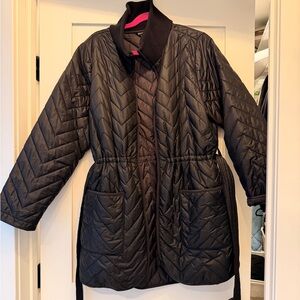 Athleta Black Quilted Puffer Jacket size XL